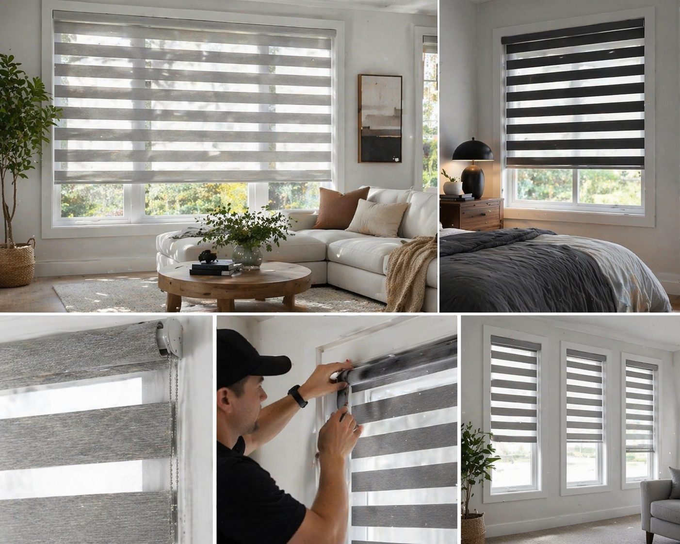Installed zebra blinds by YHQ Developments